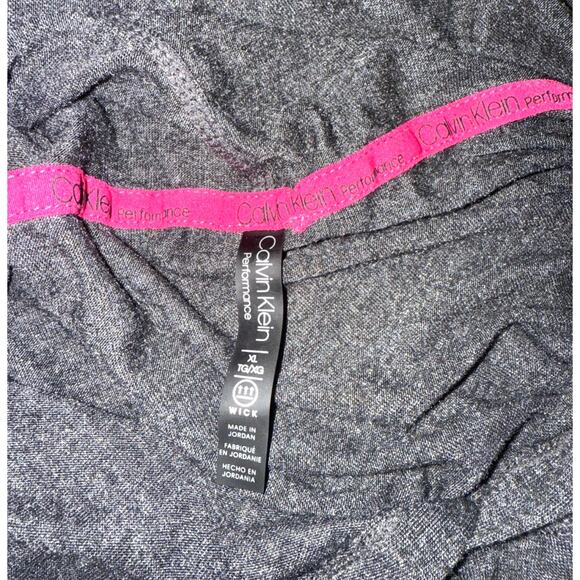 CALVIN KLEIN Performance CK Hooded Long Sleeved Tee. Charcoal Gray. Size XL - Picture 3 of 5